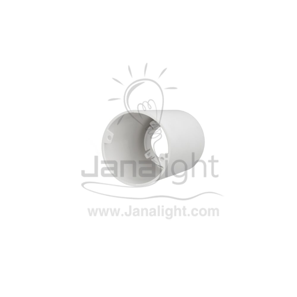 ⁦فريم سبوت سلندر فارغ مدور ابيض قلب ابيض بلاستك⁩ - الصورة ⁦4⁩